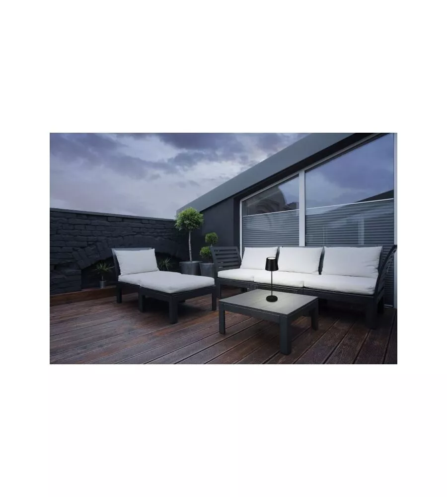 LAMPADA LED DA ESTERNO EGLO "CABOZO" NERO RICARICABILE 2400/3000/4000K