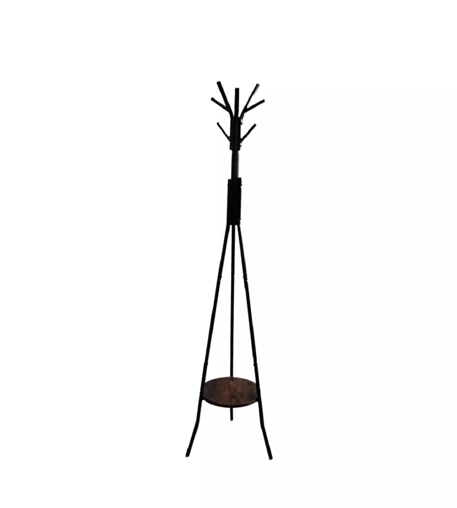 APPENDIABITI IN METALLO BELLAHOME CON PIANO PORTAOGGETTI IN MDF, 35X35X180 CM