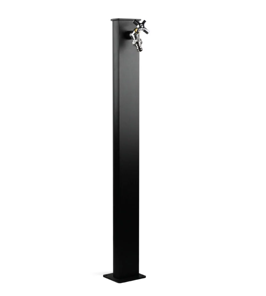 FONTANA DA GIARDINO VEDOVELLA KAM "BELFAST" IN ALLUMINIO COLORE NERO, 9,5X11X82 CM