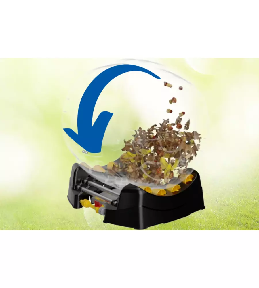 COMPOSTIERA DA ESTERNO G.F "EASY MIX COMPOSTER" 2 IN 1 IN PLASTICA RICICLATA, 60X50X65 CM