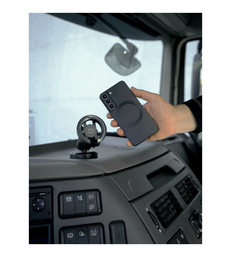 PORTA TELEFONO MAGNETICO LAMPA "MAGPRO" CON ATTACCO A VENTOSA ADESIVA ORIENTABILE E RUOTABILE - 91805