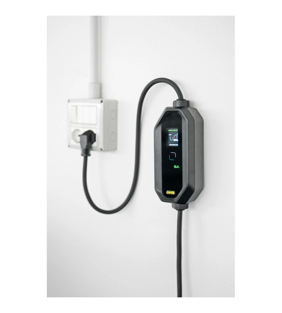 CARICA BATTERIA PORTATILE PER VEICOLI ELETTRICI DA MURO LAMPA "70414" MONOFASE, 16 A