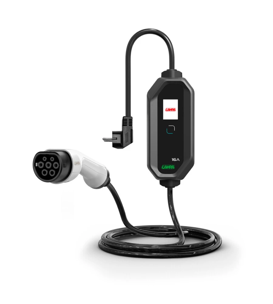 CARICA BATTERIA PORTATILE PER VEICOLI ELETTRICI DA MURO LAMPA "70414" MONOFASE, 16 A
