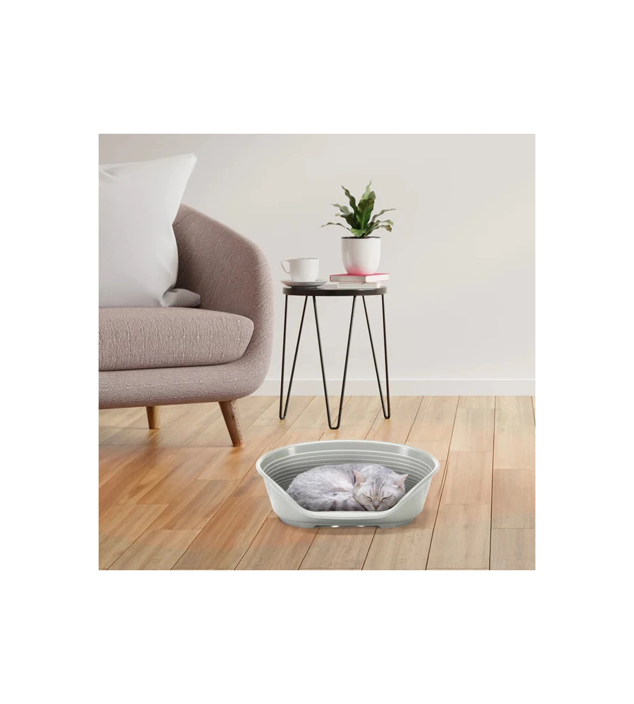 CUCCIA DA INTERNO PER CANI E GATTI "SIESTA DELUXE 2" GRIGIO, 49X36X17,5 CM - FERPLAST