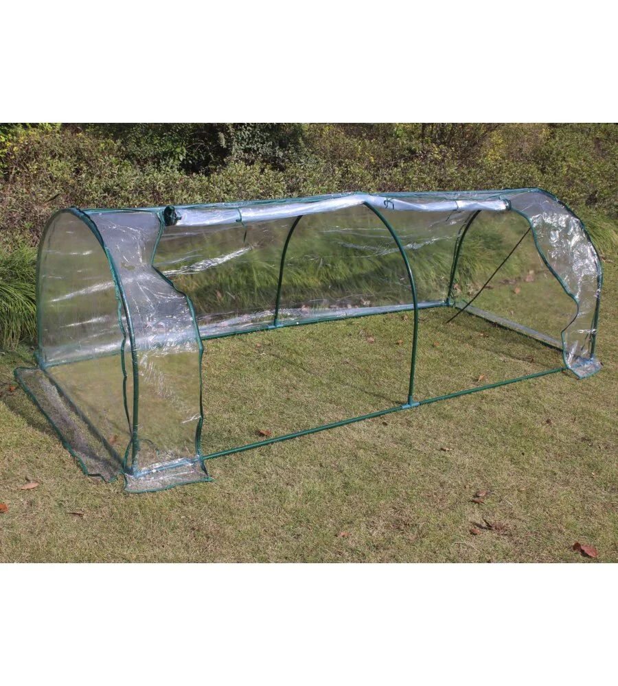 SERRA A TUNNEL EUROGARDEN "ANNA" IN ACCIAIO E PVC 200x100x80 CM
