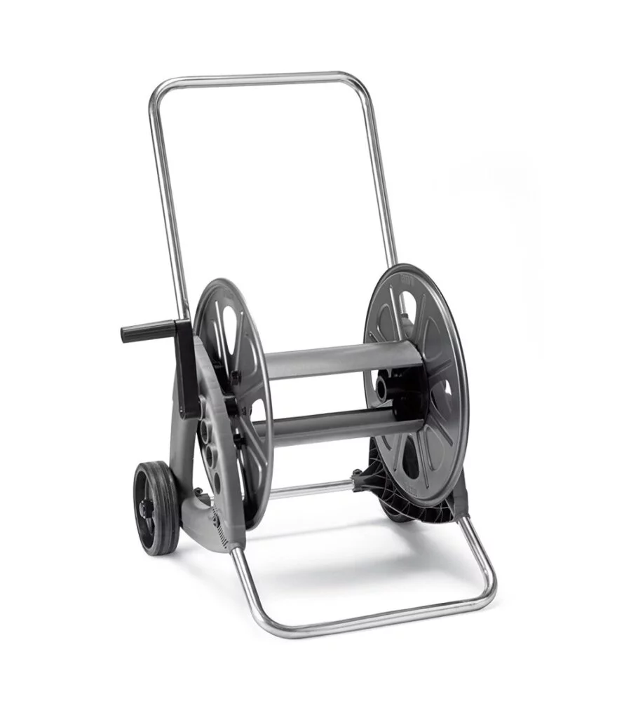 CARRELLO AVVOLGITUBO IN PLASTICA E METALLO, COLORE NERO