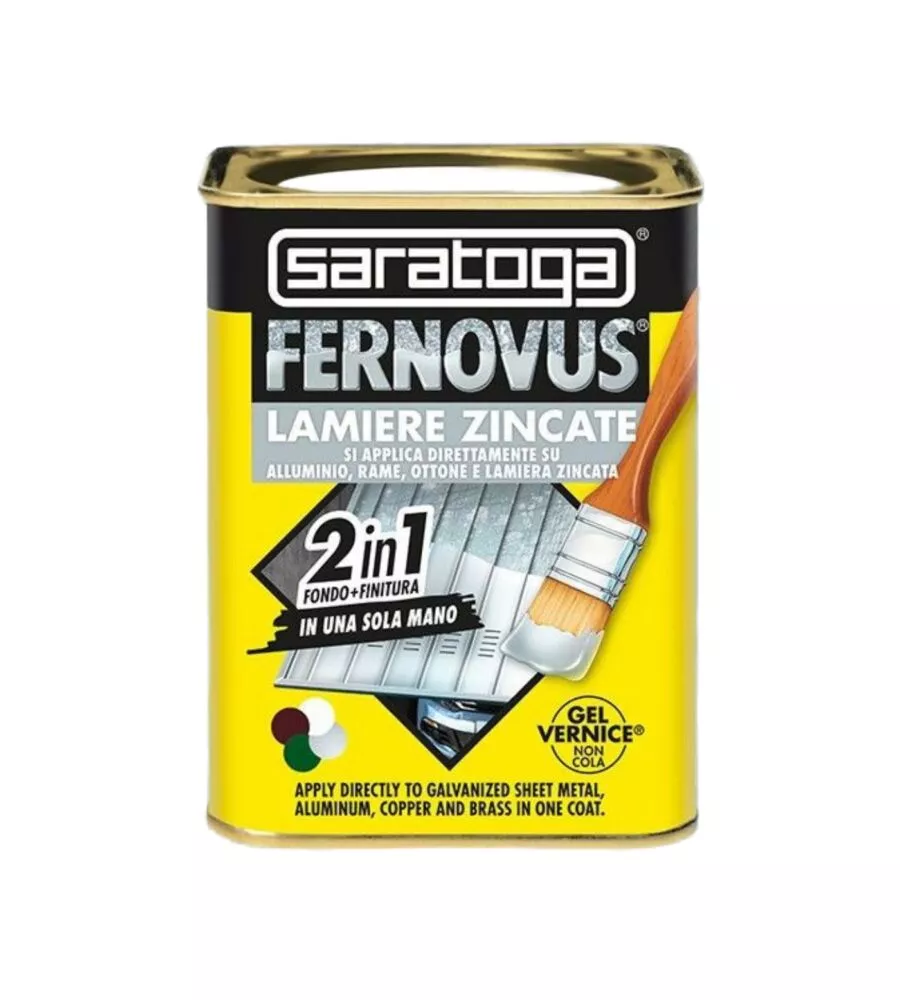 SMALTO PROTETTIVO PER LAMIERE ZINCATE SARATOGA "FERNOVUS" VERDE 750 ML