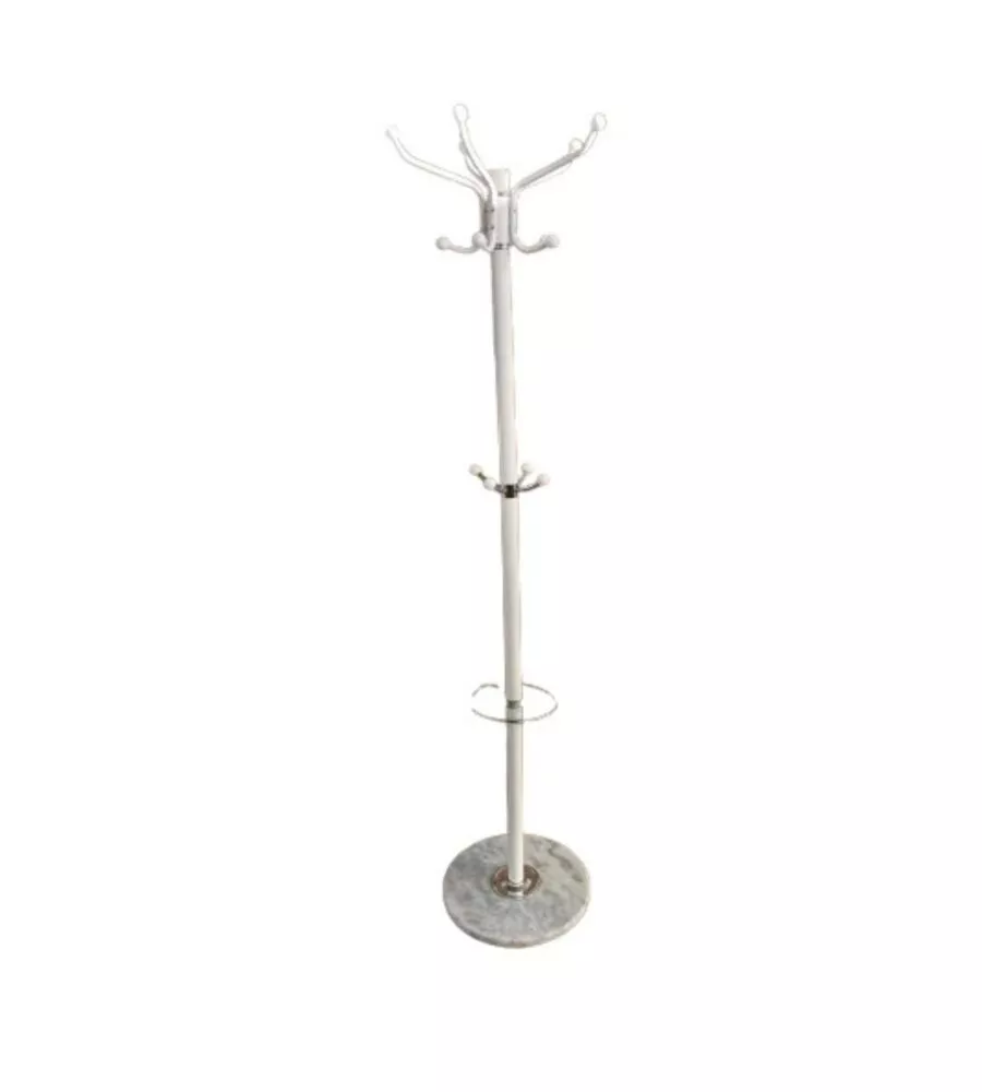 APPENDIABITI A 5 RAMI "CORY" IN METALLO BIANCO, 43X37X174 CM