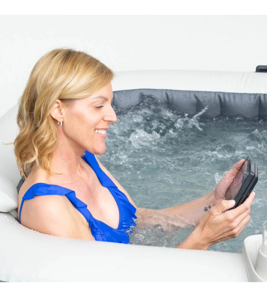 PISCINA IDROMASSAGGIO GONFIABILE INTEX "BUBBLE MASSAGE SET GREYSTONE DELUXE" 4 POSTI - COD. 28450EX