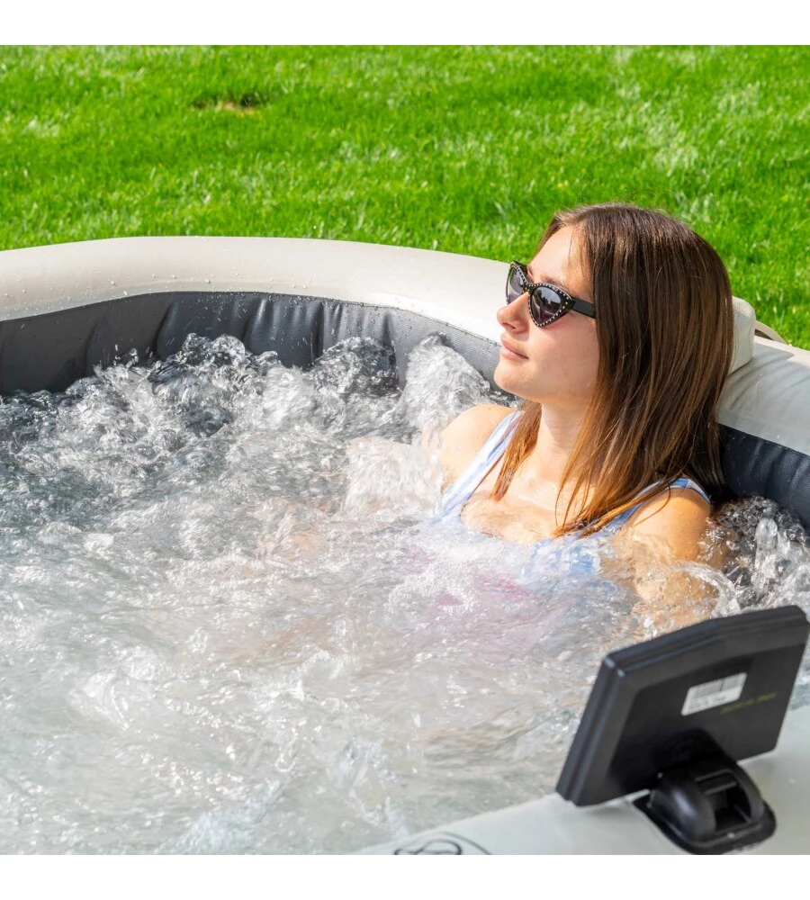 PISCINA IDROMASSAGGIO GONFIABILE INTEX "BUBBLE MASSAGE SET GREYSTONE DELUXE" 4 POSTI - COD. 28450EX