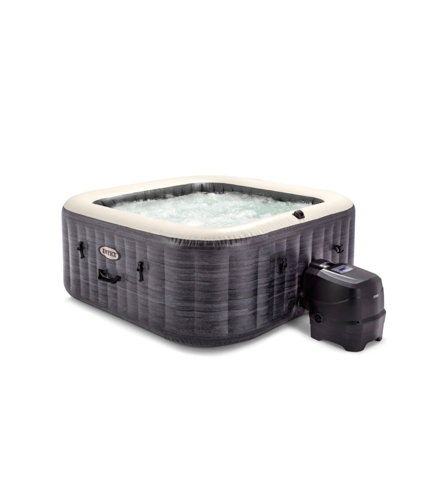 PISCINA IDROMASSAGGIO GONFIABILE INTEX "BUBBLE MASSAGE SET GREYSTONE DELUXE" 4 POSTI - COD. 28450EX
