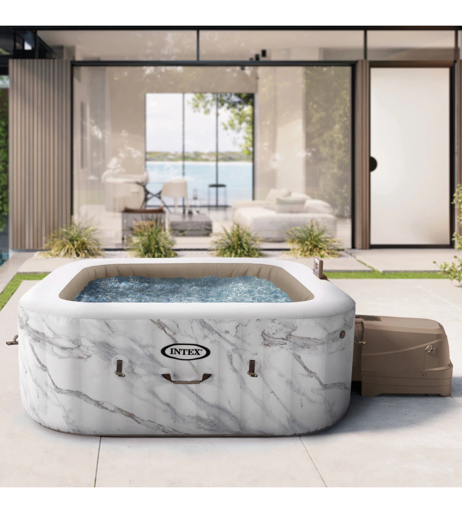 PISCINA IDROMASSAGGIO GONFIABILE INTEX "CALACATTA JET AND BUBBLE DELUXE" CM 175X71 4 POSTI - COD. 28464EX