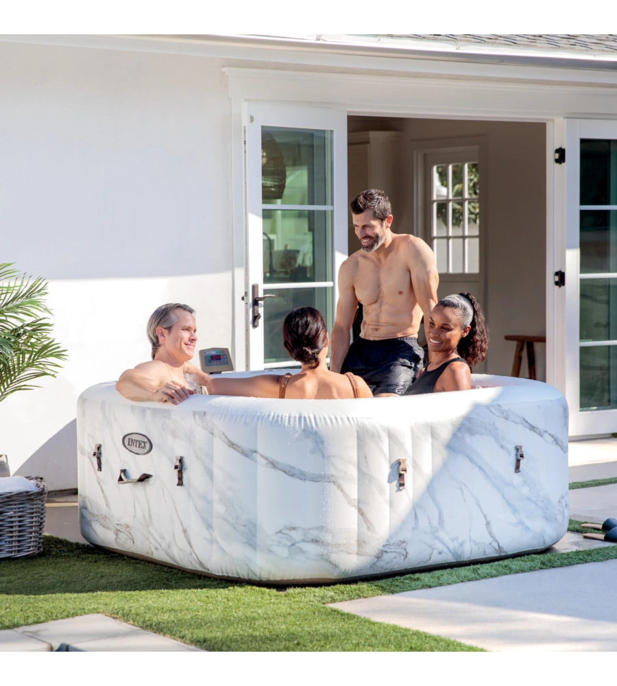 PISCINA IDROMASSAGGIO GONFIABILE INTEX "CALACATTA JET AND BUBBLE DELUXE" CM 175X71 4 POSTI - COD. 28464EX