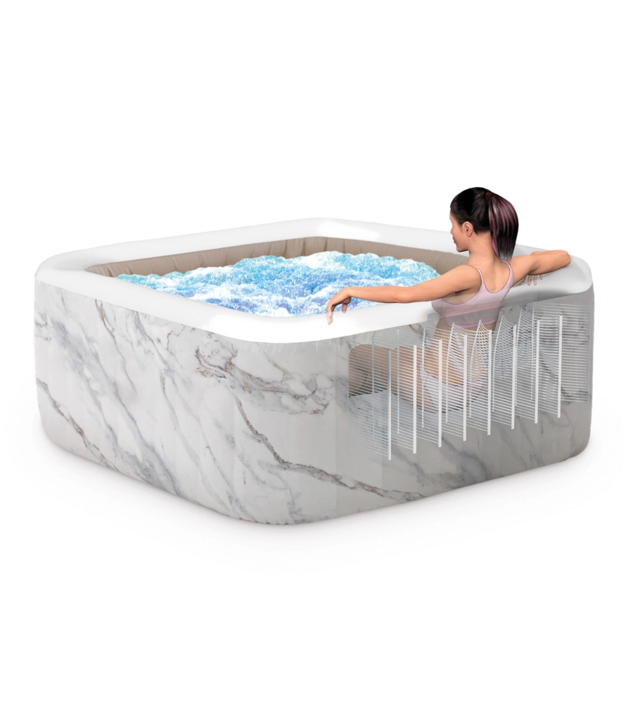PISCINA IDROMASSAGGIO GONFIABILE INTEX "CALACATTA JET AND BUBBLE DELUXE" CM 175X71 4 POSTI - COD. 28464EX