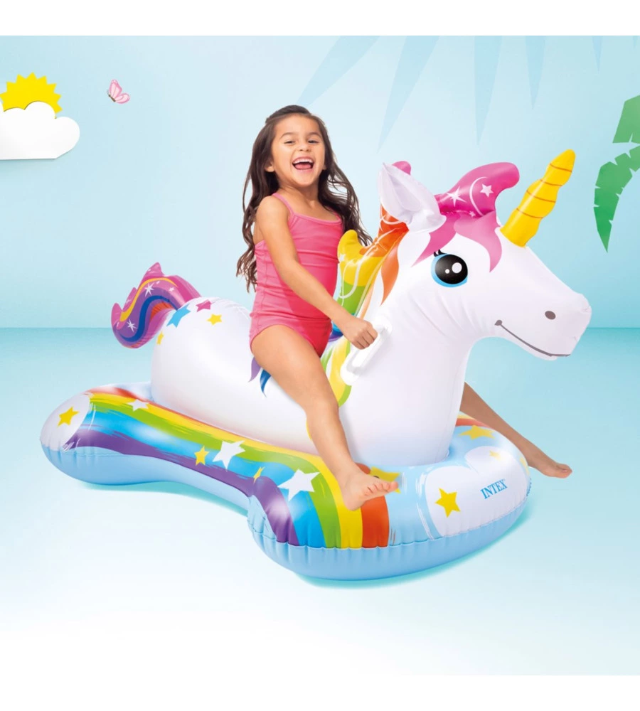 GONFIABILE CAVALCABILE INTEX "UNICORNO" CM 163X86 CM I.7 - COD. 57552NP