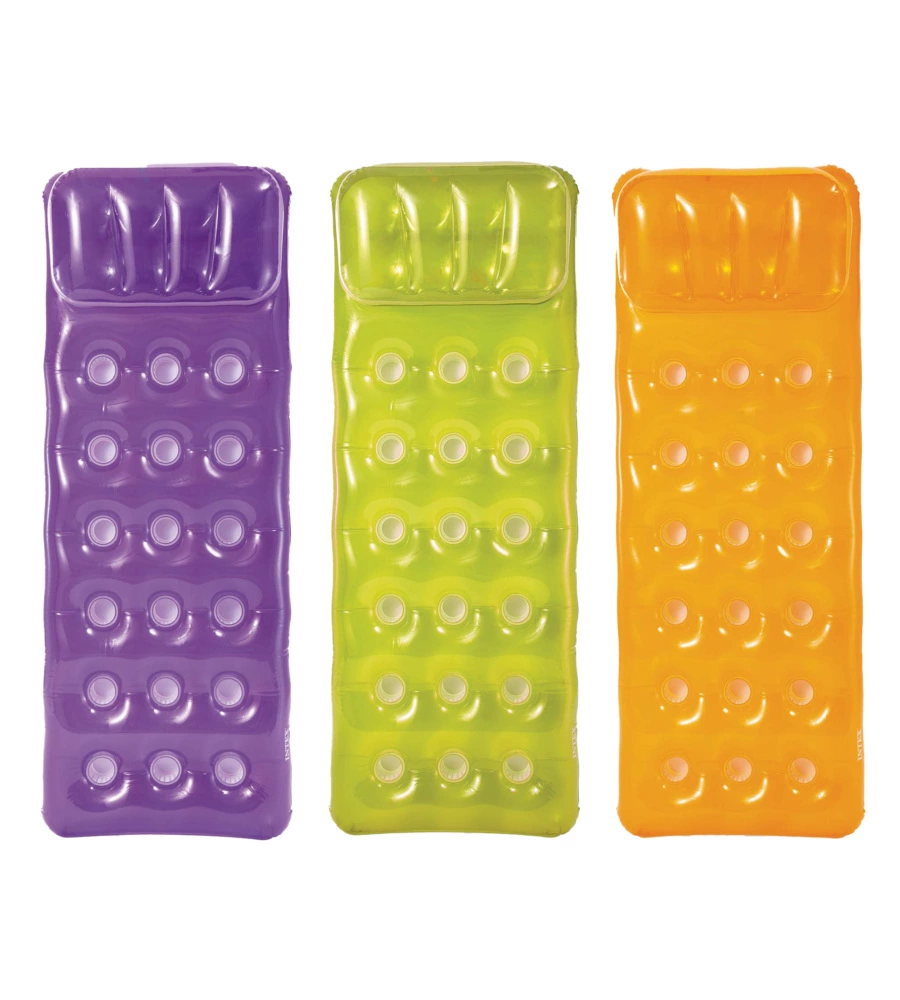 MATERASSINO GONFIABILE 18 BUCHI CON CUSCINO INTEX CM 188X71 I.7 - COD. 58890EU