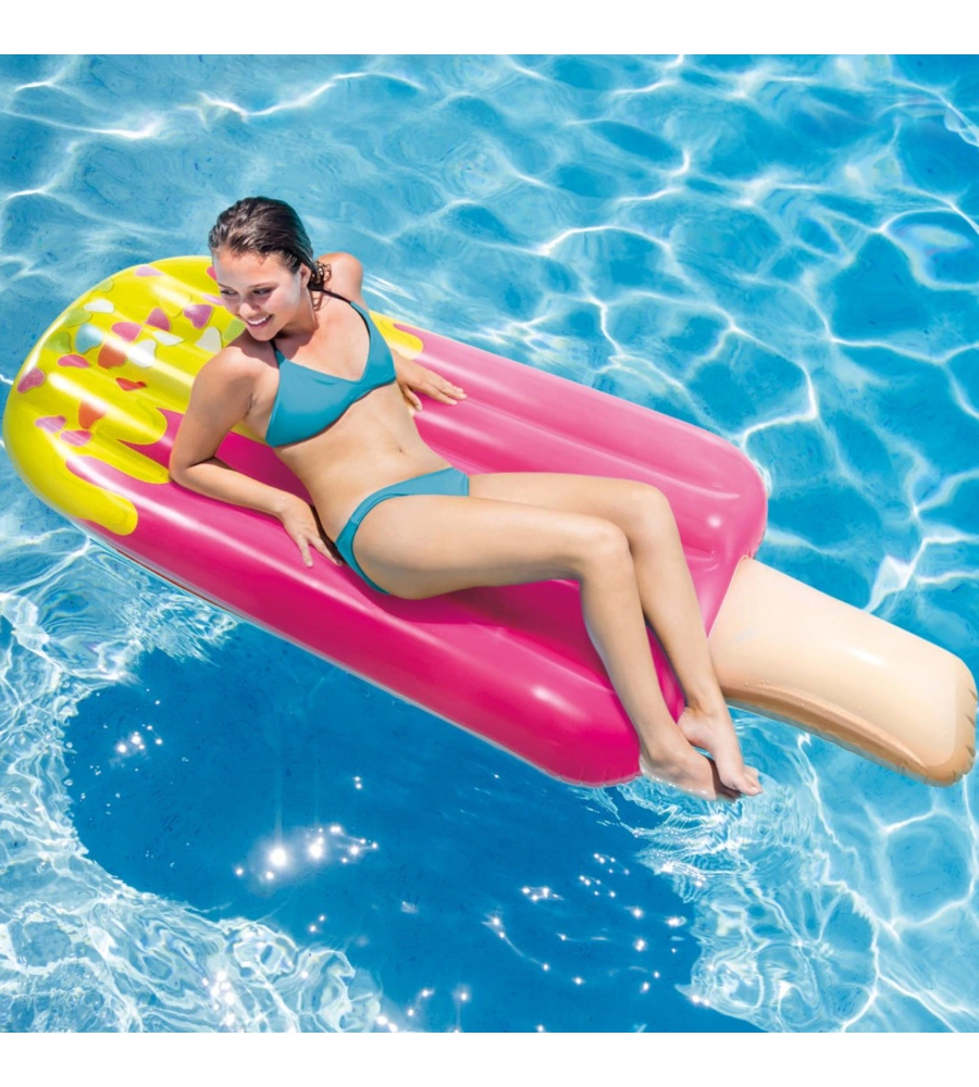 MATERASSINO GONFIABILE INTEX "GHIACCIOLO" IN VINILE ROSA 183X66X20 CM - COD. 58766EU