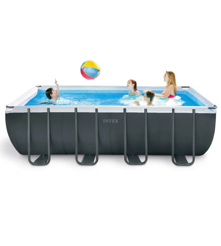 PISCINA FUORI TERRA CON STRUTTURA RETTANGOLARE INTEX "ULTRA XTR FRAME" ANTRACITE 549X274X132CM - COD. 26356NP