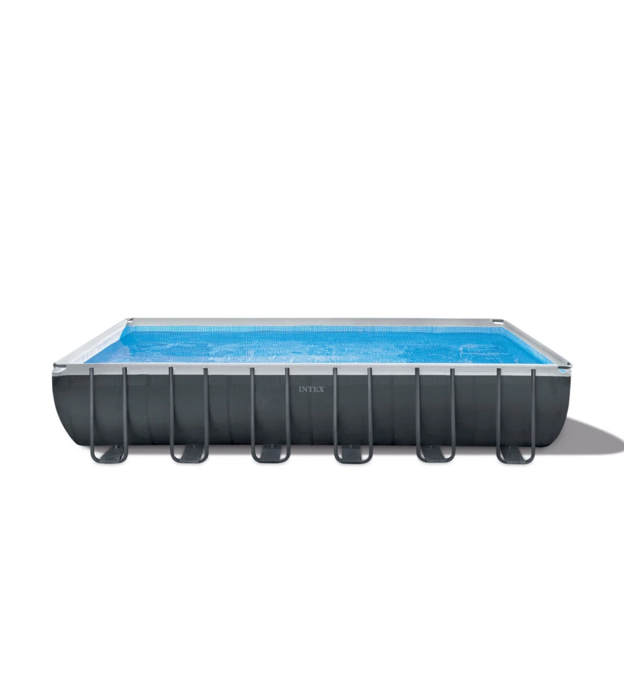 PISCINA FUORI TERRA CON STRUTTURA RETTANGOLARE INTEX "ULTRA XTR FRAME" ANTRACITE 732X366X132 CM - COD. 26368NP