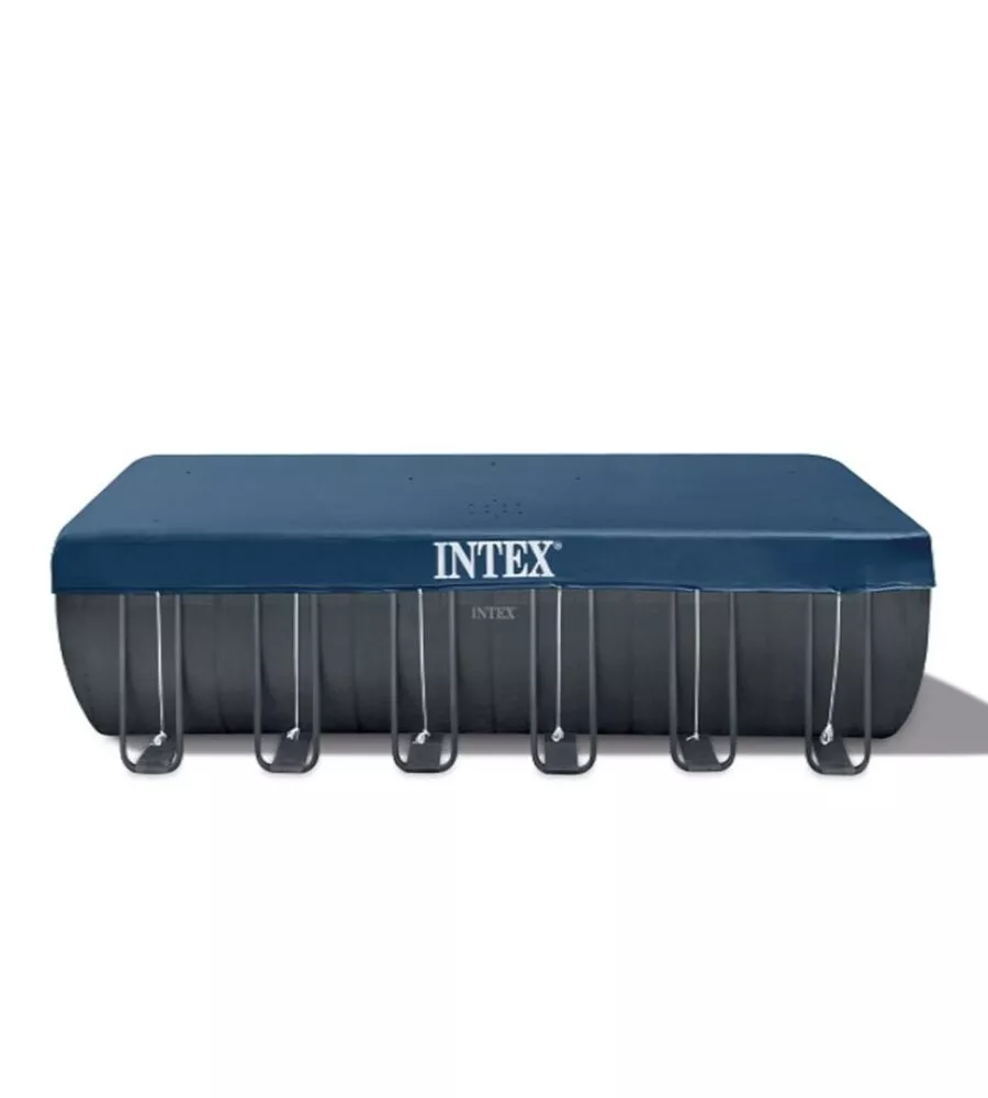 PISCINA FUORI TERRA CON STRUTTURA RETTANGOLARE INTEX "ULTRA XTR FRAME" ANTRACITE 732X366X132CM - COD. 26364NP