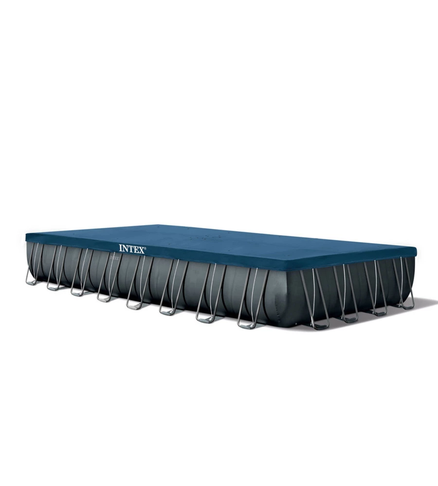 PISCINA FUORI TERRA CON STRUTTURA RETTANGOLARE INTEX "ULTRA XTR FRAME" ANTRACITE 975X488X132CM - COD. 26378NP