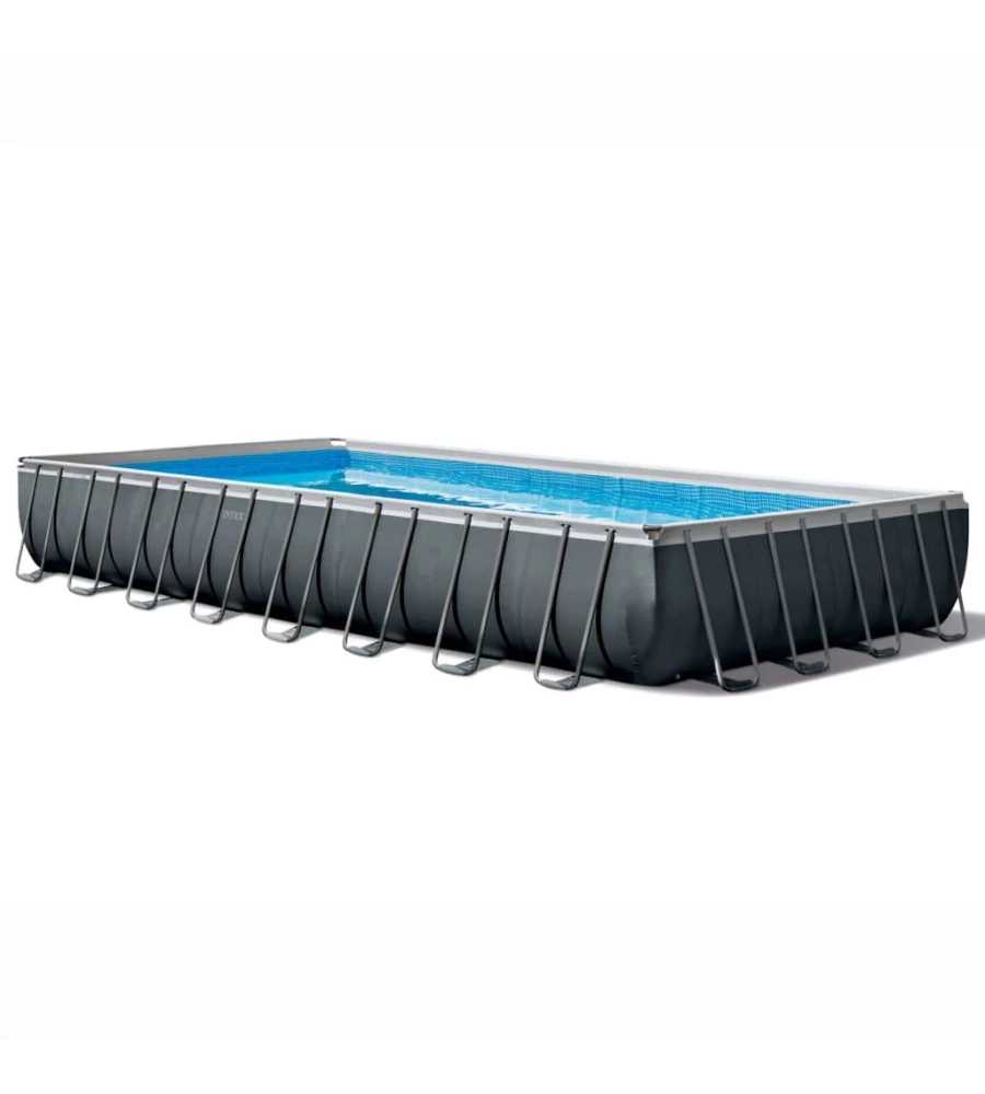 PISCINA FUORI TERRA CON STRUTTURA RETTANGOLARE INTEX "ULTRA XTR FRAME" ANTRACITE 975X488X132CM - COD. 26374GN