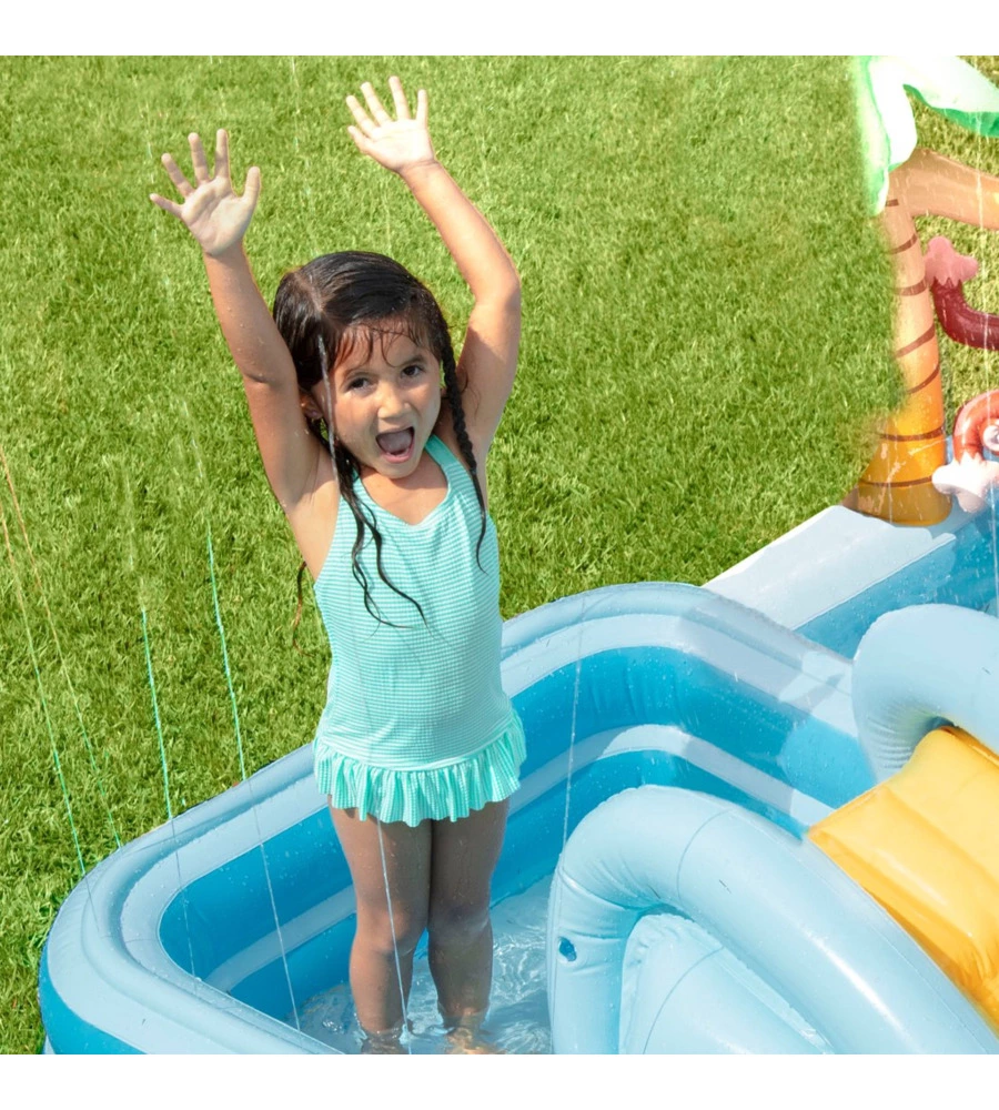 PLAYCENTER GONFIABILE INTEX "JUNGLE" 244X198X71 CM I.3 - COD. 57161NP