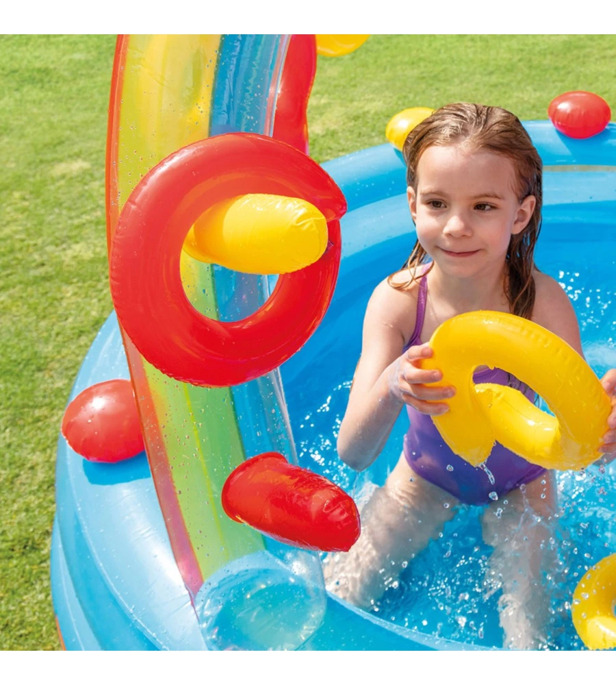 PLAYGROUND GONFIABILE INTEX "ARCOBALENO" CM 297X193X135 I.3 - COD. 57453NP