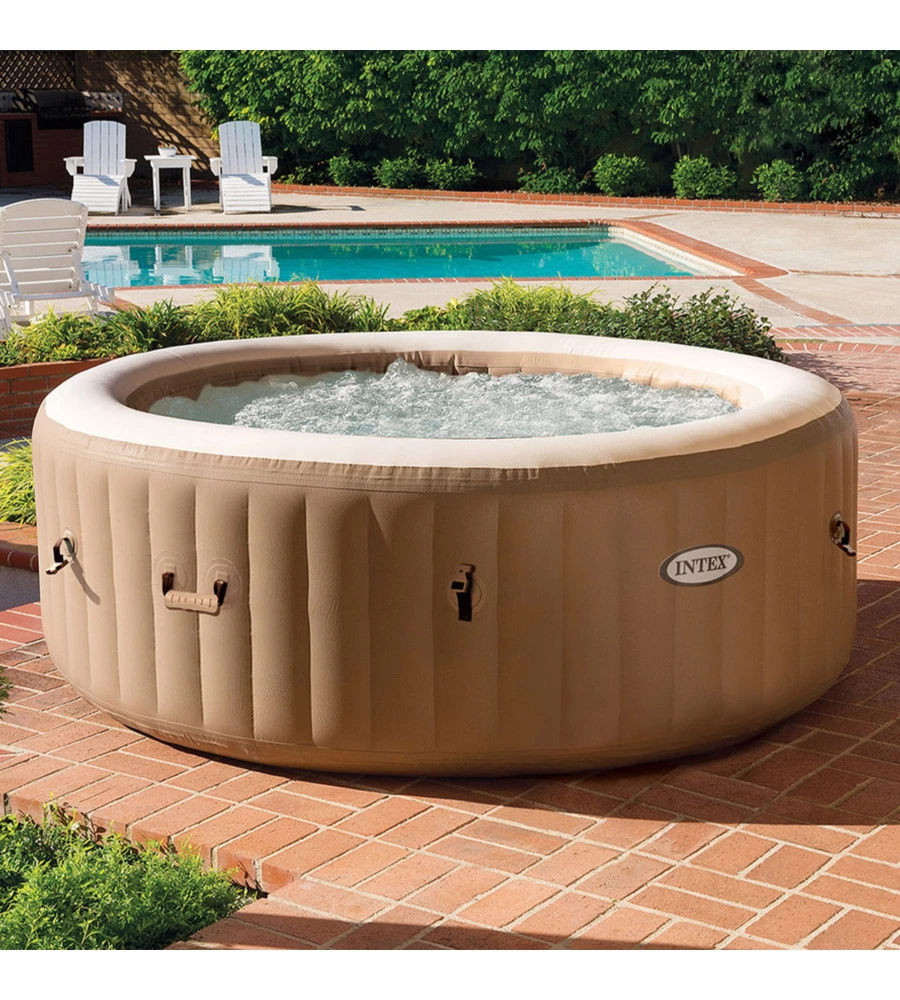 PISCINA IDROMASSAGGIO GONFIABILE INTEX "PURE SPA BUBBLE MASSAGE" 196X71CM 4 POSTI CON POMPA - COD. 28426EX
