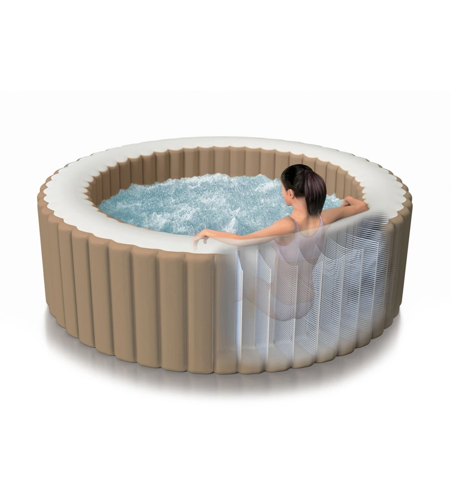 PISCINA IDROMASSAGGIO GONFIABILE INTEX "PURE SPA BUBBLE MASSAGE" 196X71CM 4 POSTI CON POMPA - COD. 28426EX