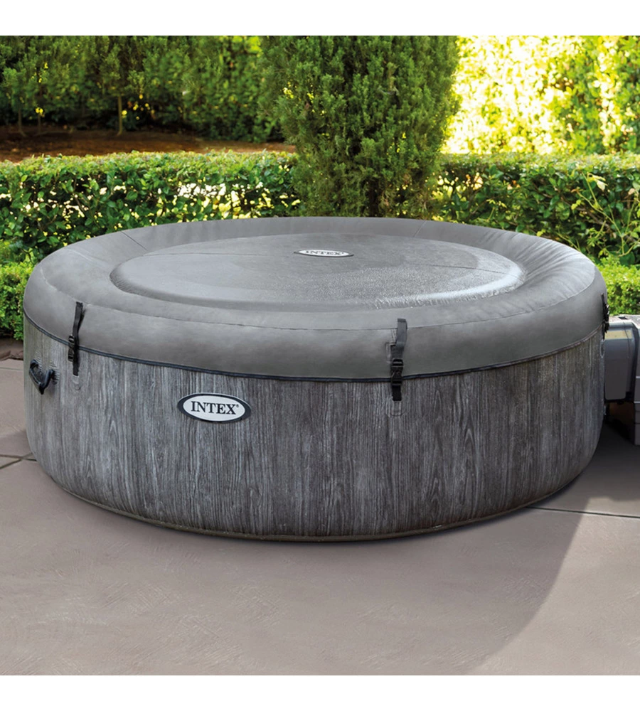 PISCINA IDROMASSAGGIO GONFIABILE INTEX "PURE SPA GREYWOOD DELUXE" 196X71CM 4 POSTI C/POMPA - COD. 28440EX