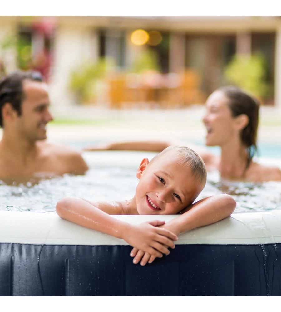 PISCINA IDROMASSAGGIO GONFIABILE INTEX "PURESPA PLUS BUBBLE MASSAGE SET" NAVY 196X71CM - COD. 28430EX