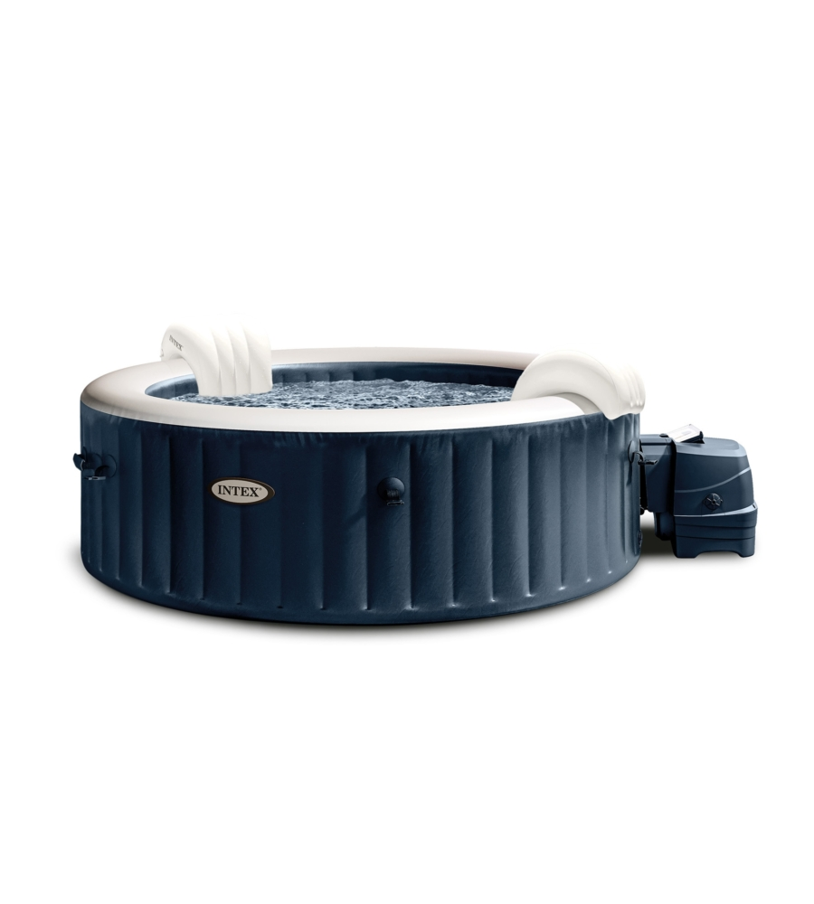 PISCINA IDROMASSAGGIO GONFIABILE INTEX "PURESPA PLUS BUBBLE MASSAGE SET" NAVY 216X71CM - COD. 28432EX