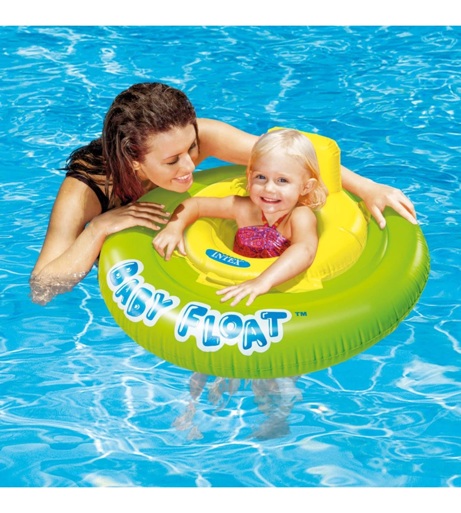 SALVAGENTE MUTANDINA INTEX "FLUO" IN VINILE GIALLO E VERDE - COD. 56588EU