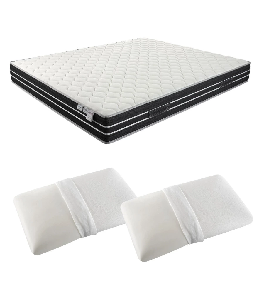 KIT MATERASSO MATRIMONIALE E DUE GUANCIALI DORMIR "SLEEP VIRUSFREE" 160X190 CM