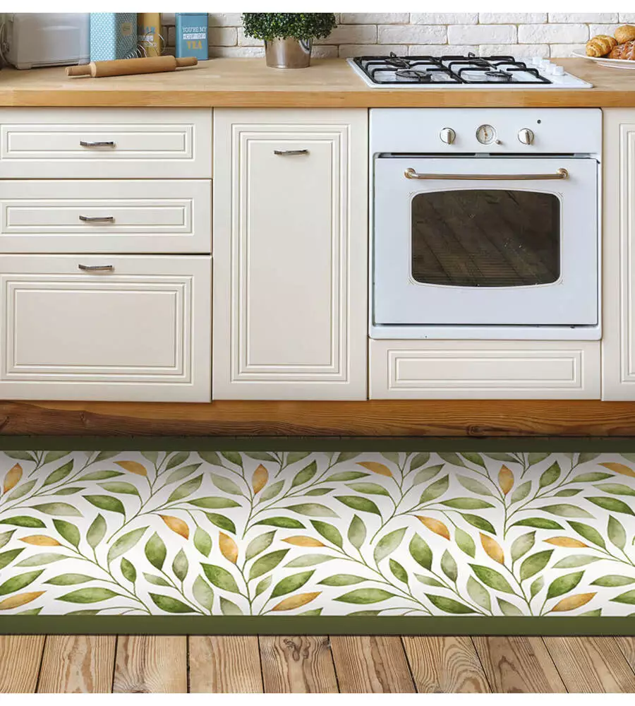 PASSATOIA IN VINILE "RUNNER" FANTASIA "EMERALD RAMAGE", 120X50 CM