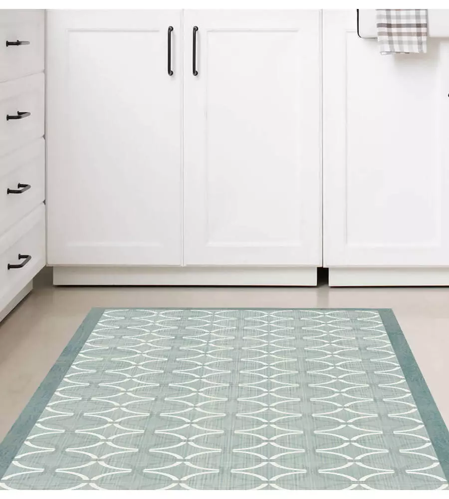 PASSATOIA IN VINILE "RUNNER" FANTASIA "OLD STYLE GREEN", 120X50 CM