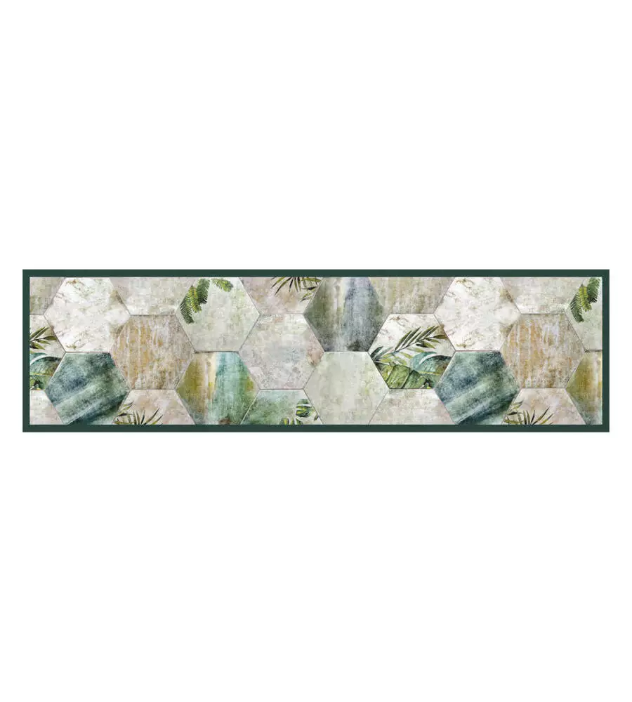 PASSATOIA IN VINILE "RUNNER" FANTASIA "TROPICAL COMPOSITION", 180X50 CM