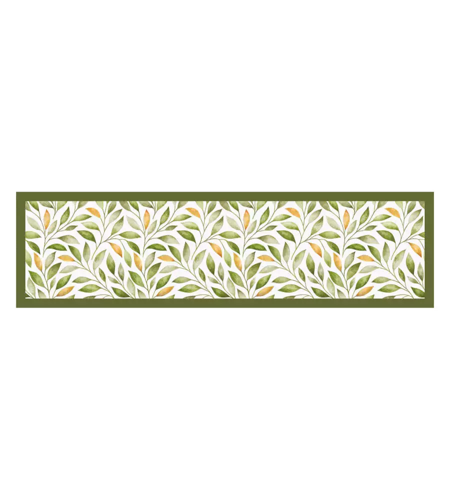 PASSATOIA IN VINILE "RUNNER" FANTASIA "EMERALD RAMAGE", 180X50 CM
