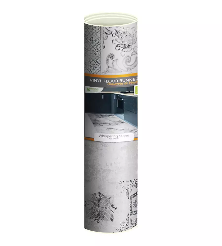 PASSATOIA IN VINILE "RUNNER" FANTASIA "WHISPERING STONE", 180X50 CM