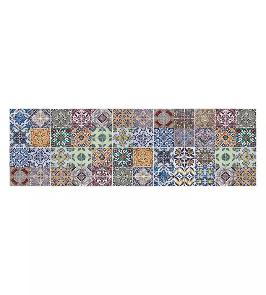 PARASCHIZZI ADESIVO DA CUCINA FANTASIA "AZULEJOS", 190X60 CM