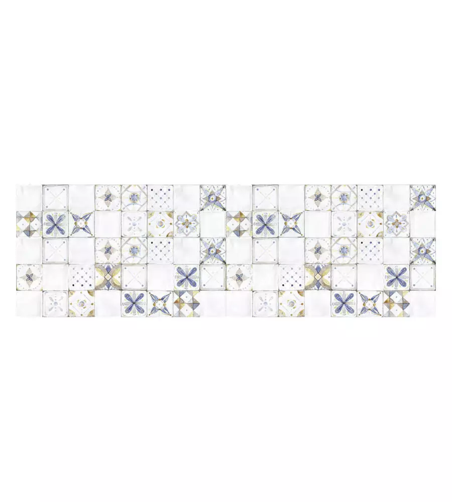 PARASCHIZZI ADESIVO DA CUCINA FANTASIA "PROVENCE TILES", 190X60 CM