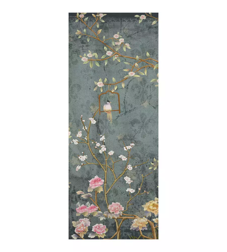 RIVESTIMENTO PER PORTA IN VINILE FANTASIA "ROMANTIC RAMAGE", 210X83 CM