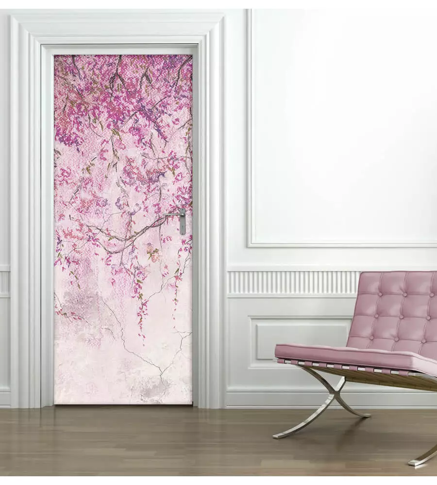 RIVESTIMENTO PER PORTA IN VINILE FANTASIA "PURPLE RAIN", 210X83 CM