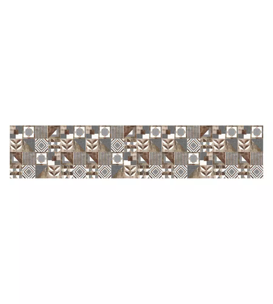 PASSATOIA IN VINILE "RUNNER" FANTASIA "BROWN CEMENTINE", 240X50 CM