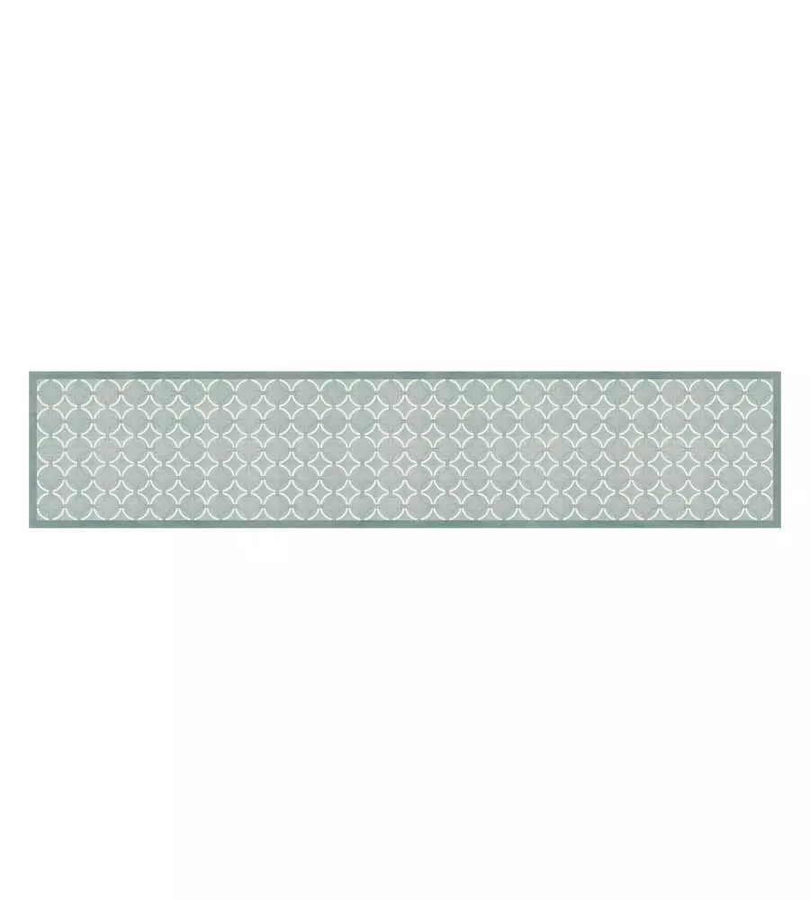 PASSATOIA IN VINILE "RUNNER" FANTASIA "OLD STYLE GREEN", 240X50 CM
