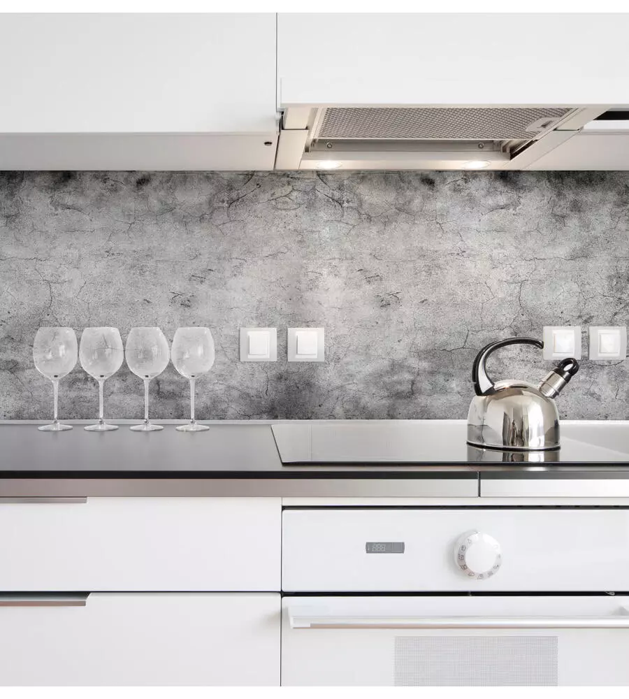 PARASCHIZZI ADESIVO DA CUCINA FANTASIA "CEMENTO", 300X60 CM