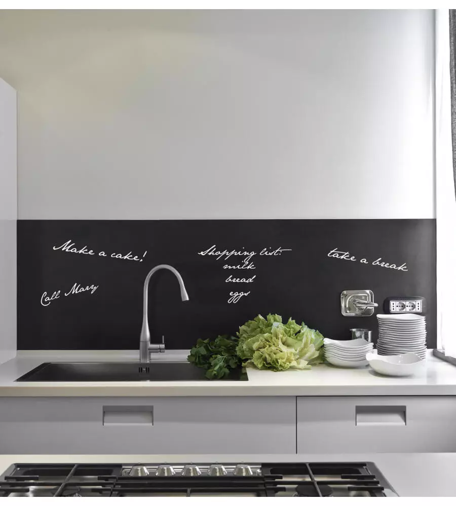 PARASCHIZZI ADESIVO DA CUCINA FANTASIA "LAVAGNA", 300X60 CM