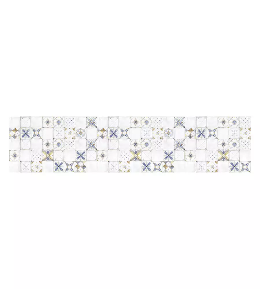 PARASCHIZZI ADESIVO DA CUCINA FANTASIA "PROVENCE TILES", 300X60 CM