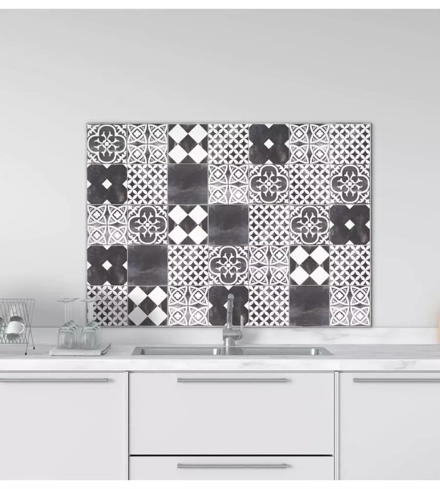 PARASCHIZZI DA CUCINA IN ALLUMINIO FANTASIA "ARDESIA", 84X60 CM
